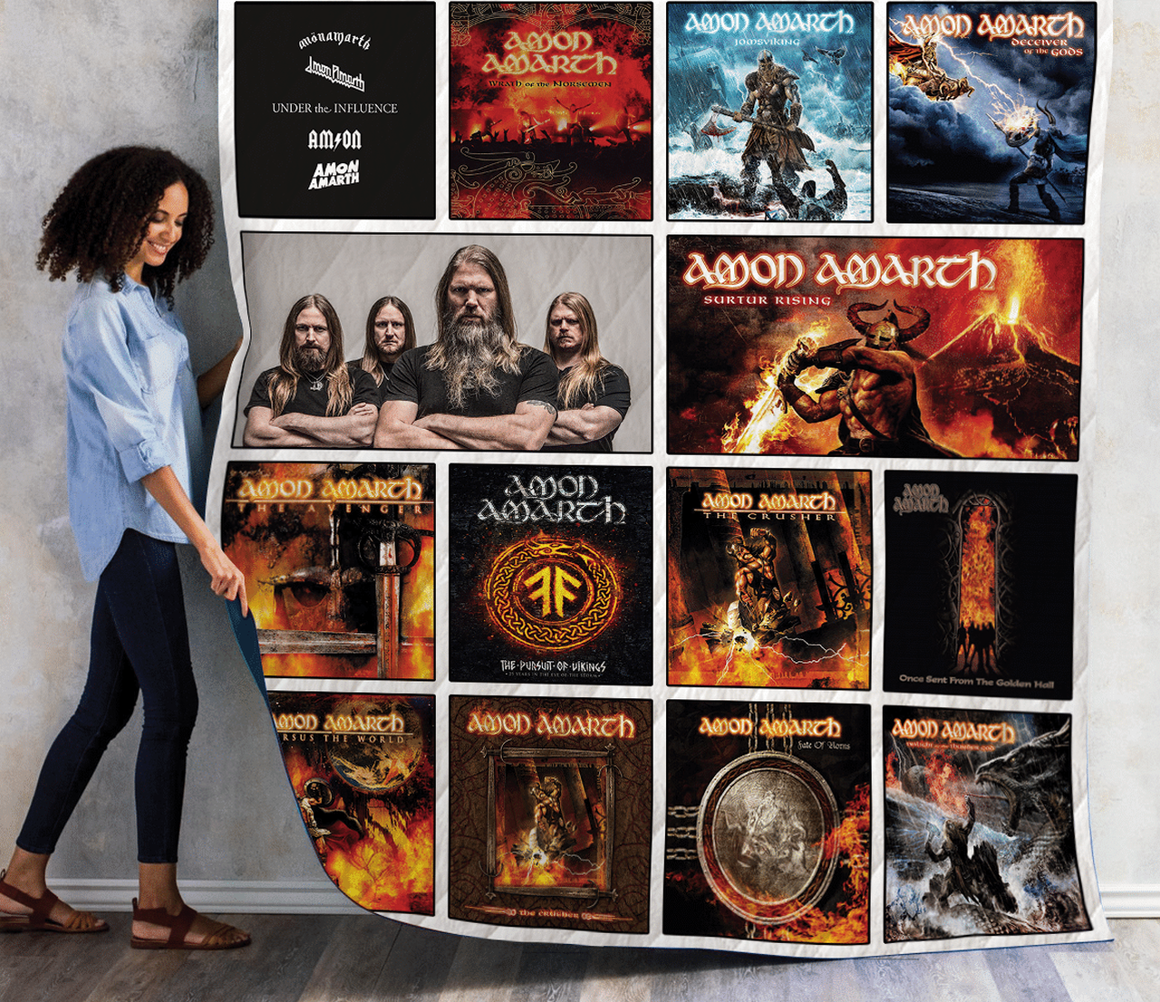 Amon Amarth Albums Quilt Blanket