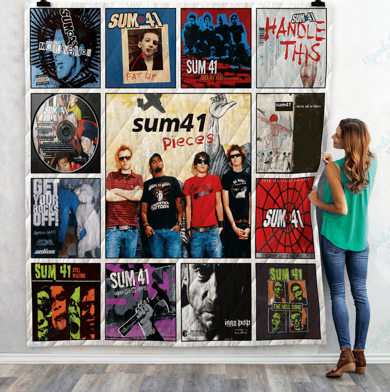 M Sum 41 Albums Quilt Blanket For Fans