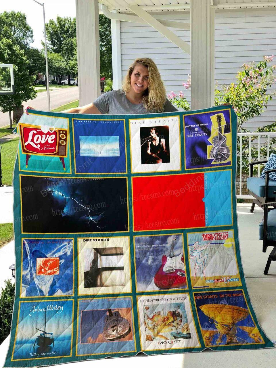 Dire Straits Albums Quilt Blanket