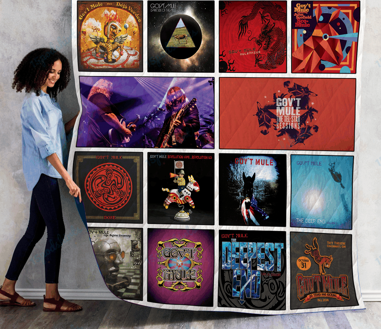 Gov T Mule Albums Quilt Blanket