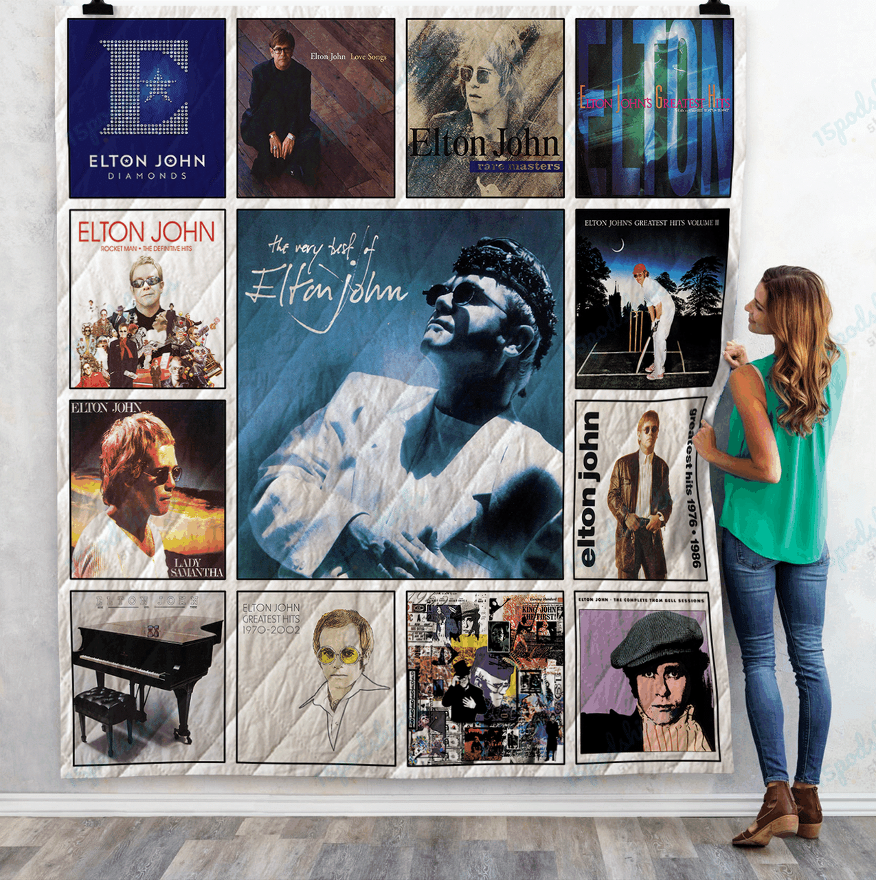 Elton John Albums Quilt Blanket For Fans