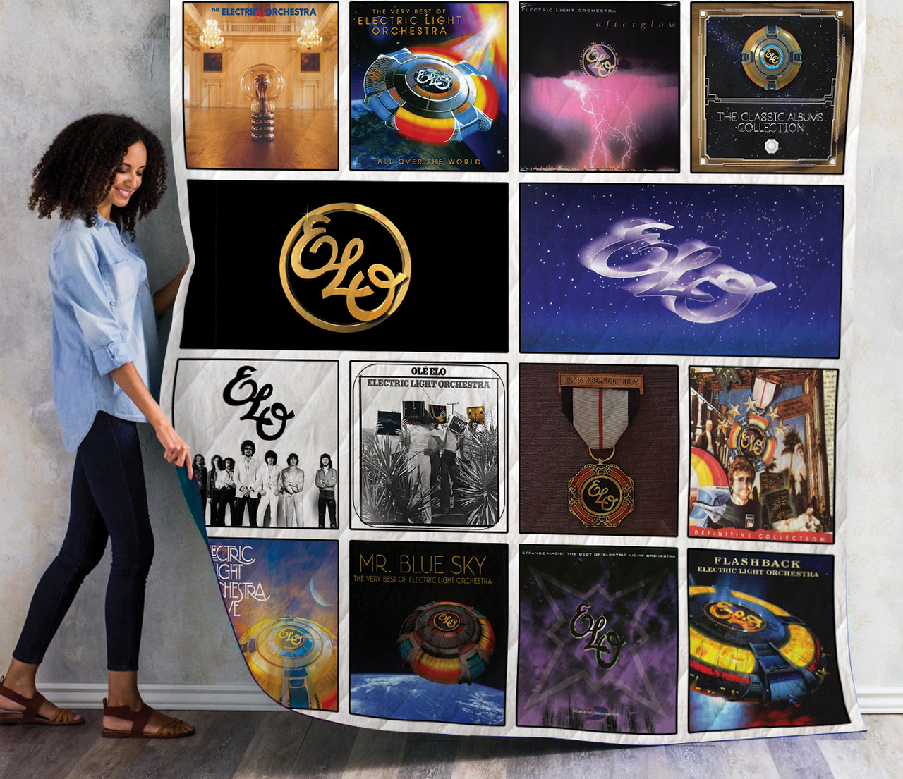 Electric Light Orchestra Albums Quilt Blanket