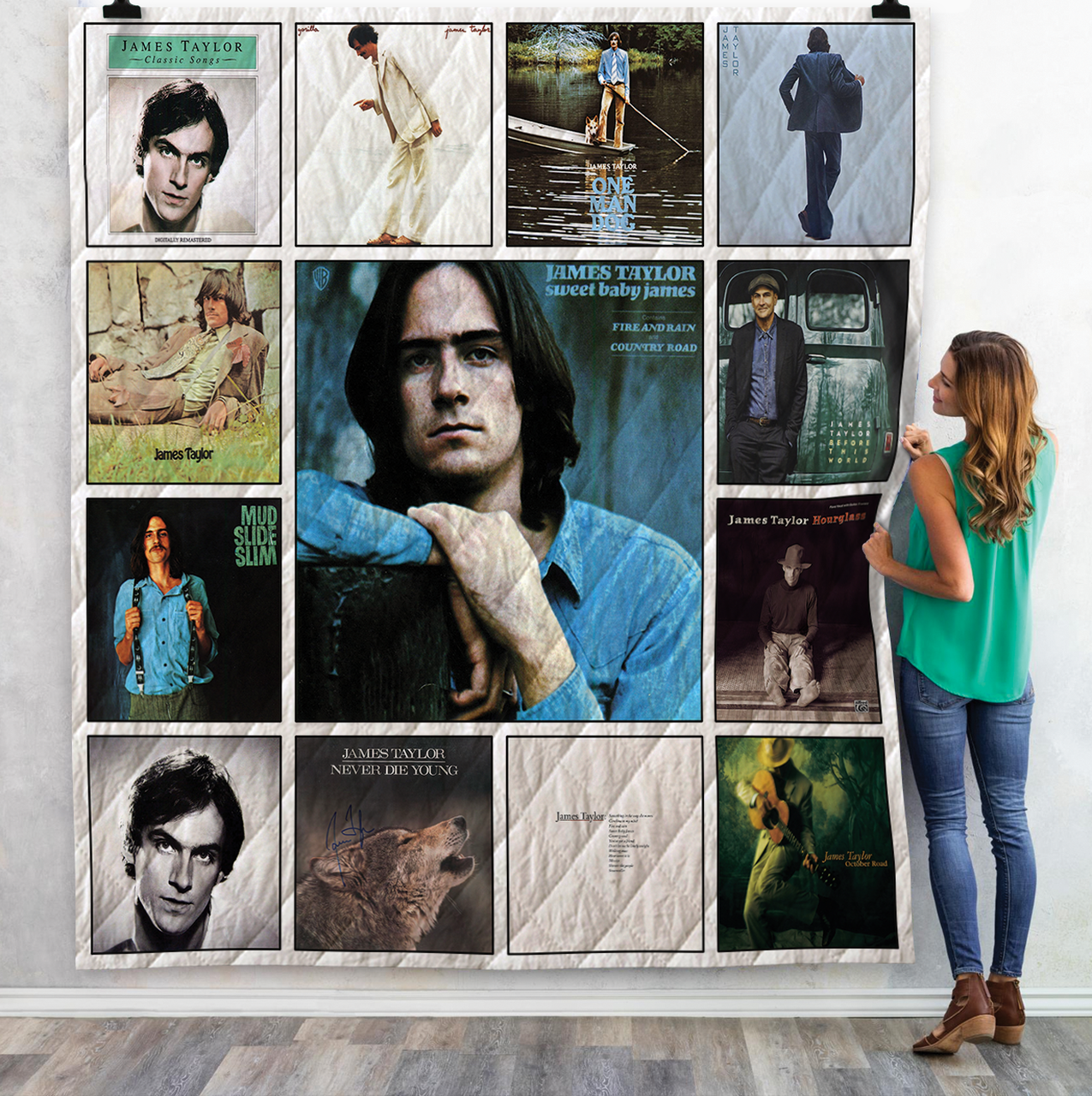 James Taylor Albums Quilt Blanket