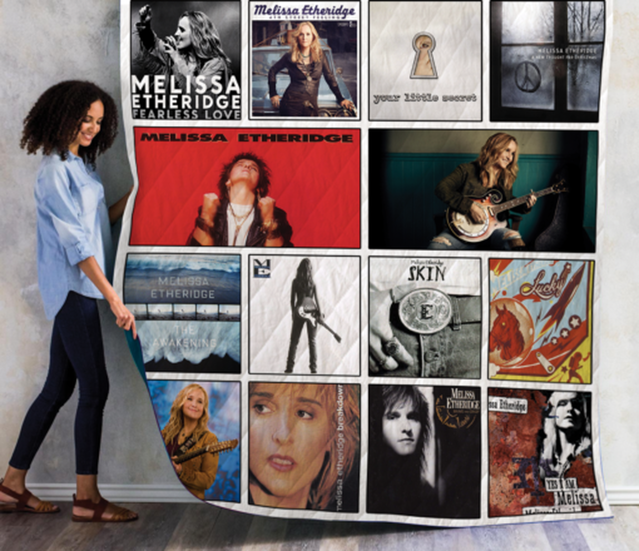 Melissa Etheridge Albums Quilt Blanket