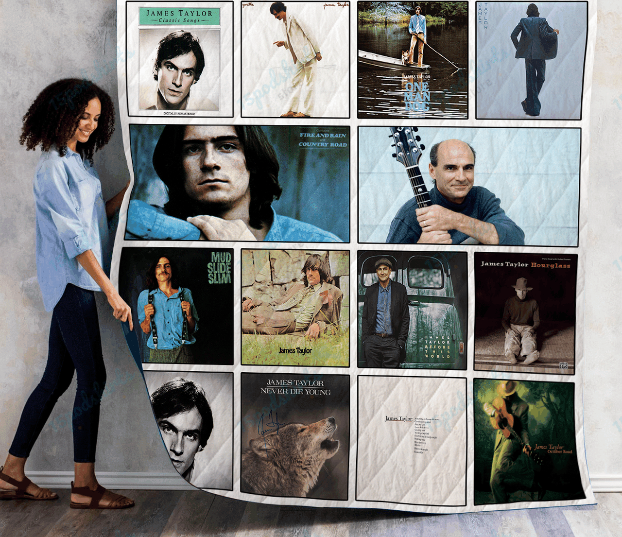 James Taylor Albums Quilt Blanket
