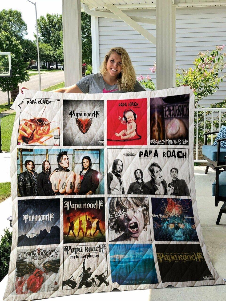 Papa Roach Albums Quilt Blanket