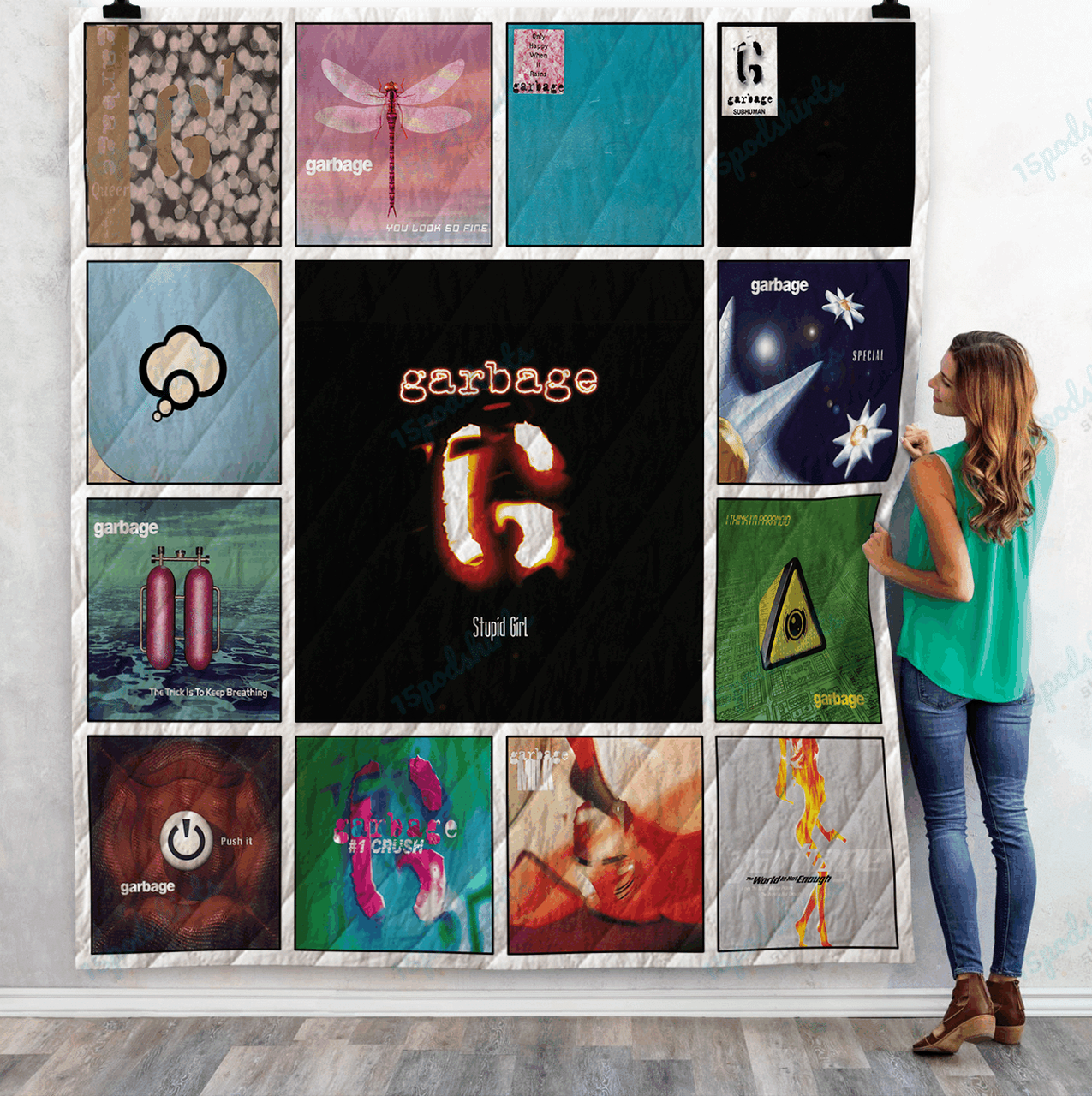 Garbage Albums Quilt Blanket For Fans