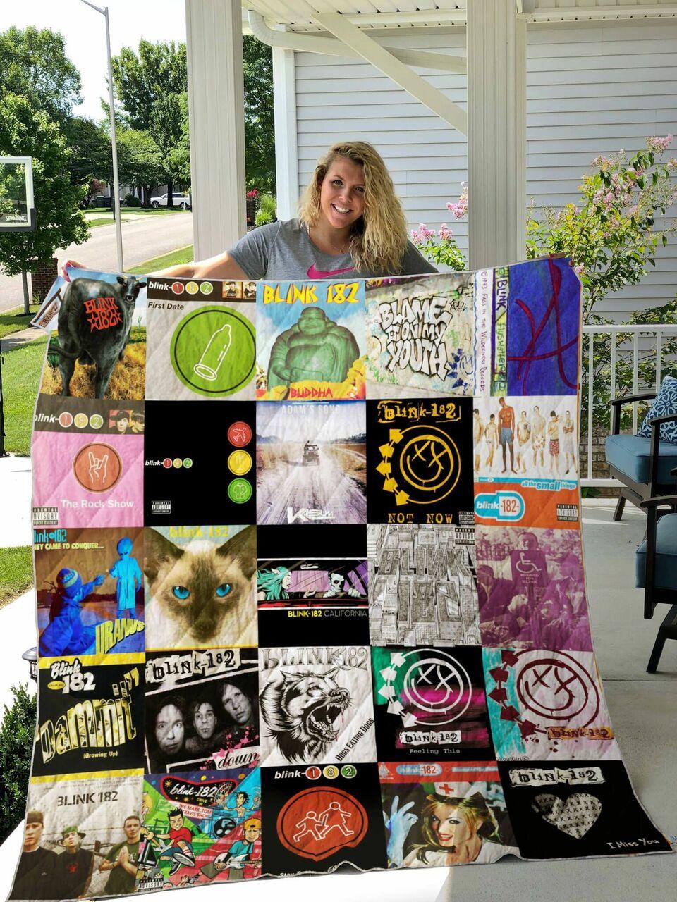 Blink 182 Albums Quilt Blanket For Fans