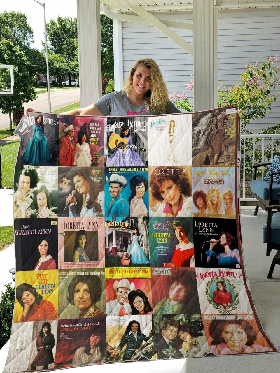 Loretta Lynn Albums Quilt Blanket For Fans