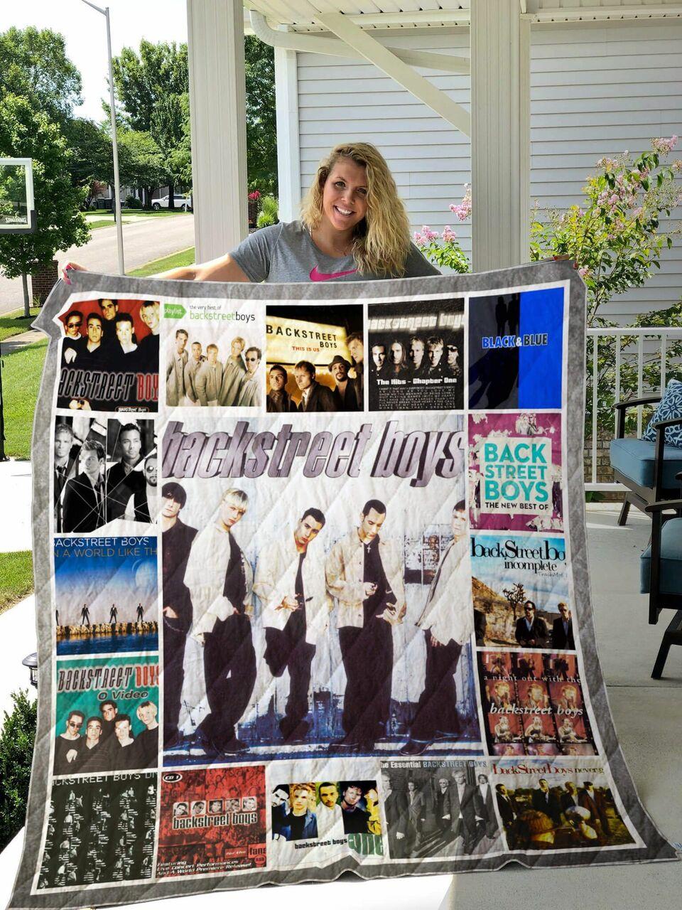 Backstreet Boys Albums Poster Quilt Blanket
