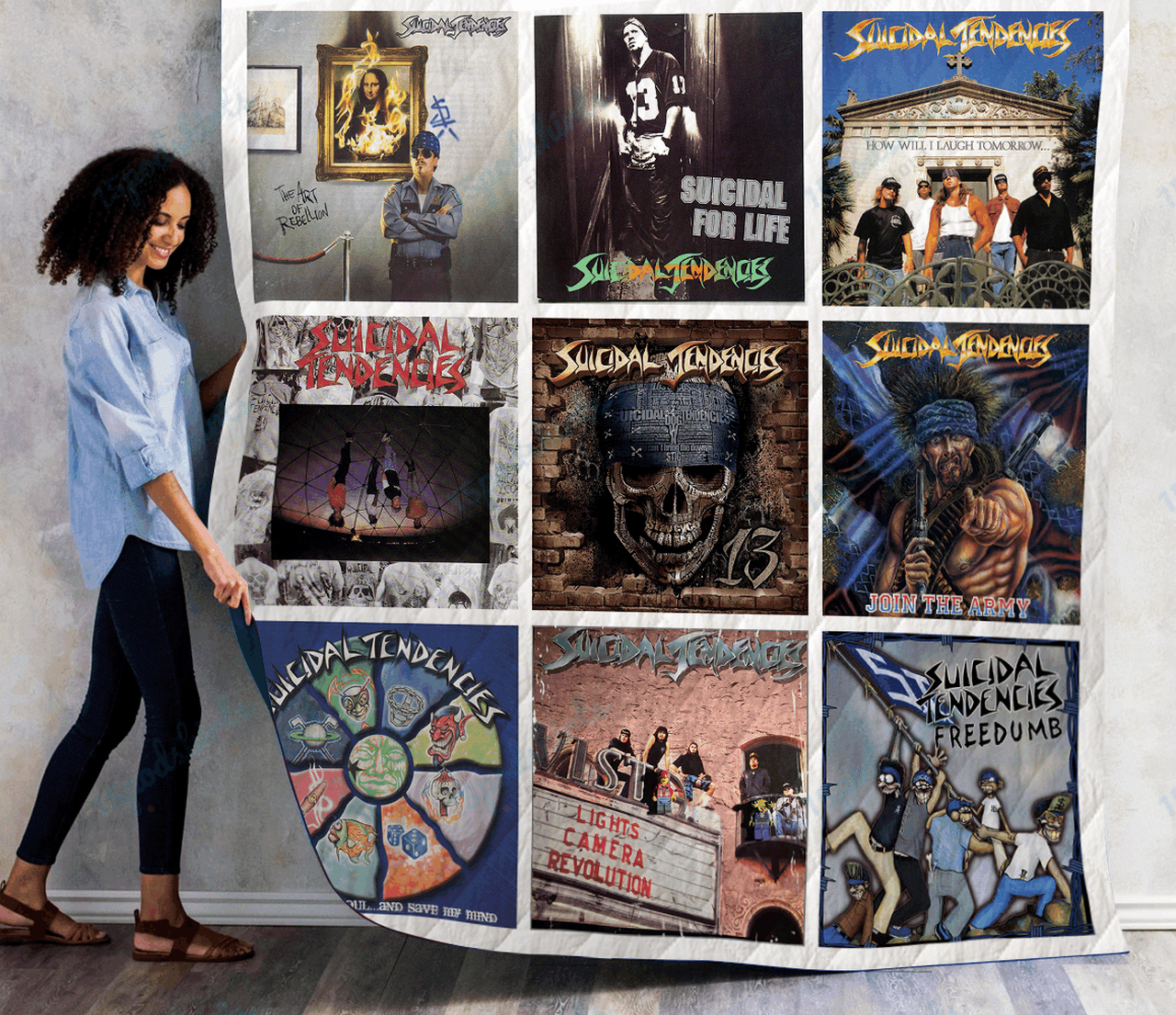 Suicidal Tendencies Albums Quilt Blanket