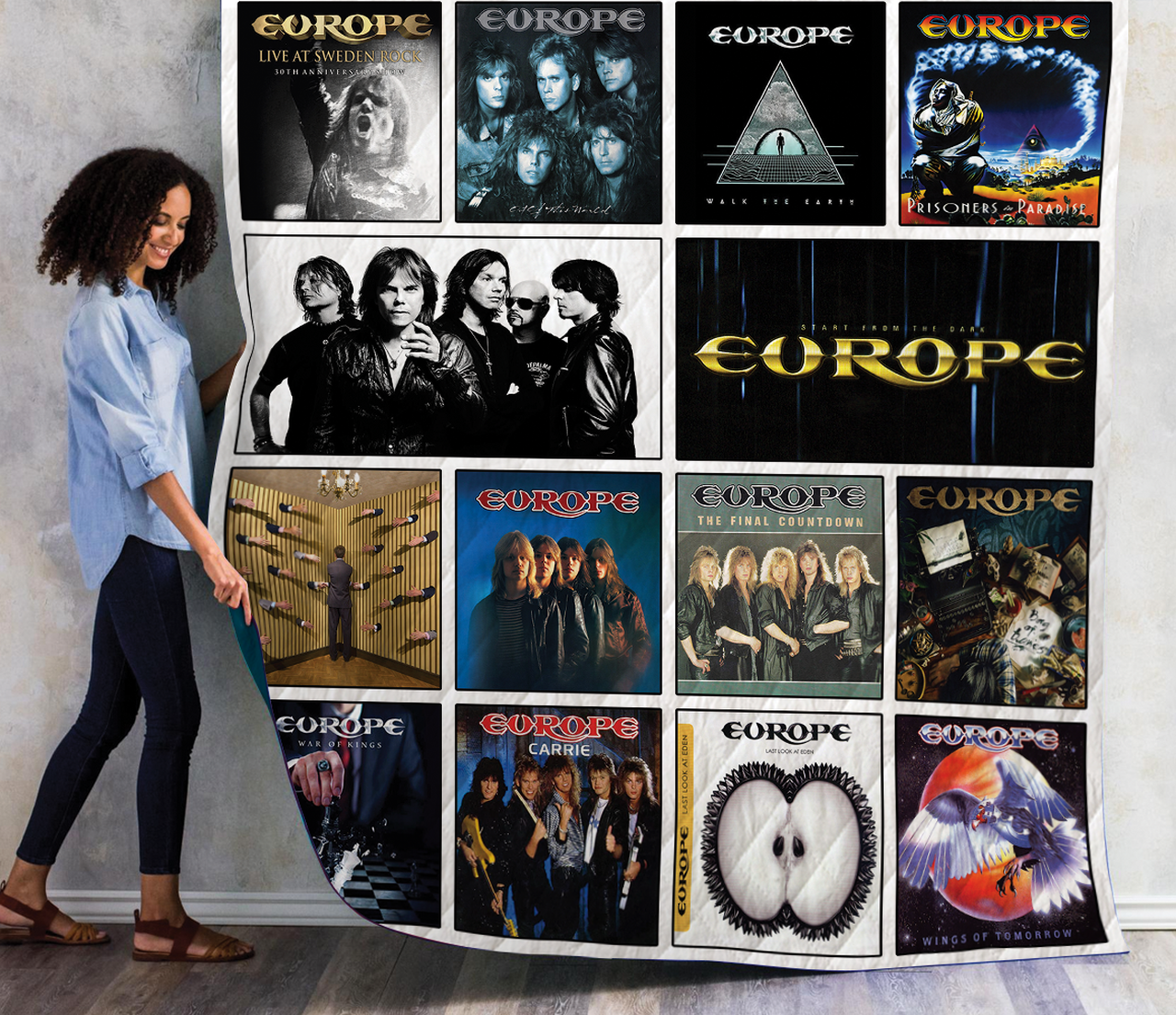 Europe Albums Quilt Blanket