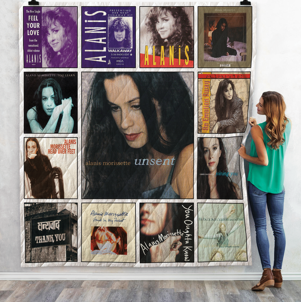 Alanis Morissette Singles Albums Quilt Blanket For Fans