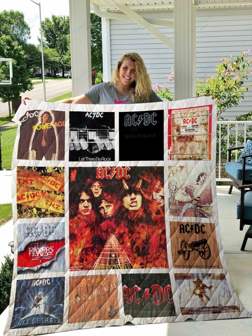 Ac Dc Albums Quilt Blanket