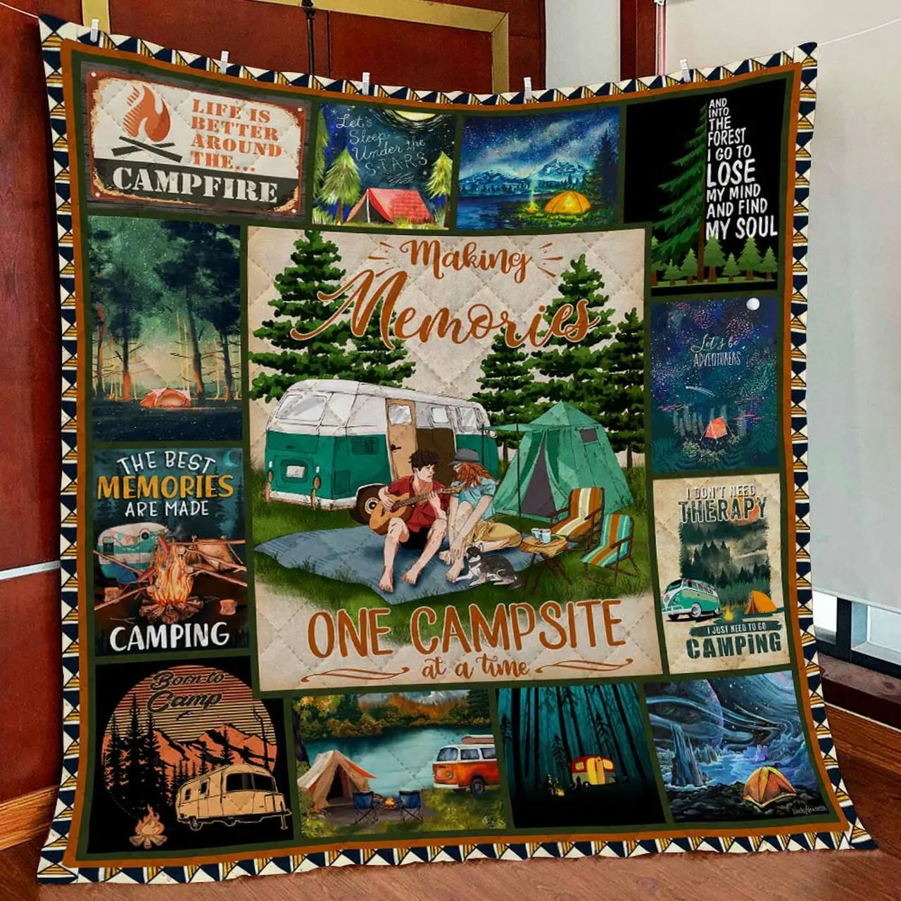 Making Memories One Campsite At A Time Quilt Blanket