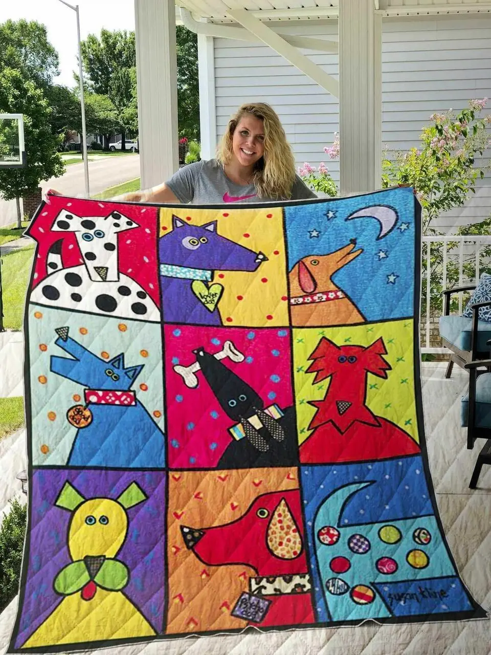 Dog Cartoon Blanket Quilt