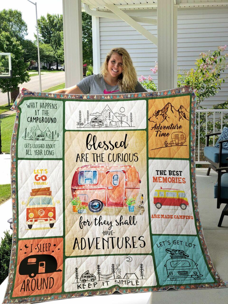 Best Memories Made Camping Quilt Blanket
