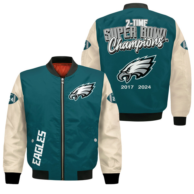 Philadelphia Eagles Super Bowl Lix Champions Where Champions Are Made Bomber Jacket