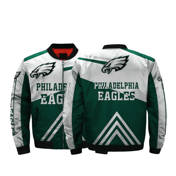 Philadelphia Eagles Team Logo Bomber Jacket Green