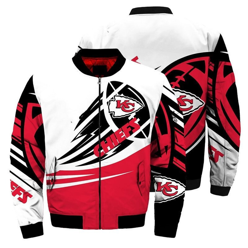 Kansas City Chiefs Ultraball Bomber Jacket And Whiteand Black