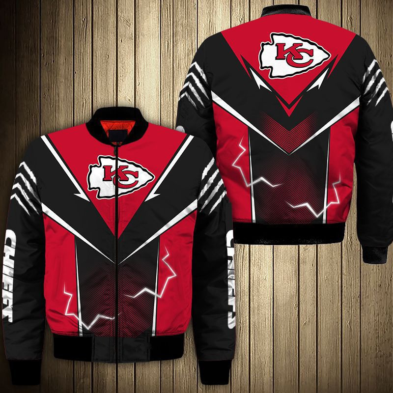 Kansas City Chiefs Lightning Bomber Jacket And Black