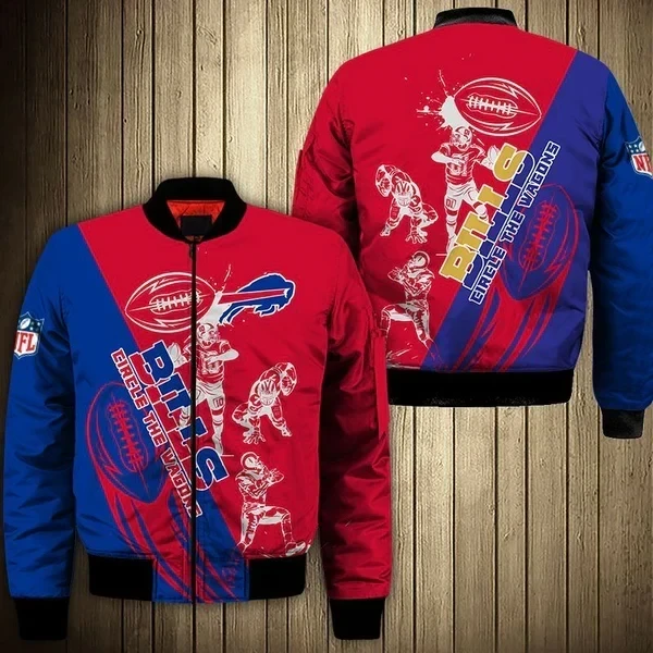 Buffalo Bills Players Bomber Jacket And Blue