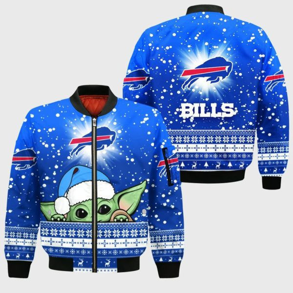 Buffalo Bills Fans Skull Bomber Jacket Blue