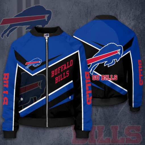 Buffalo Bills Logo Bomber Jacket Blue