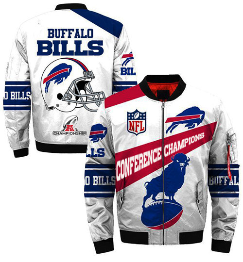 Buffalo Bills Afc Conference Champions White Bomber Jacket