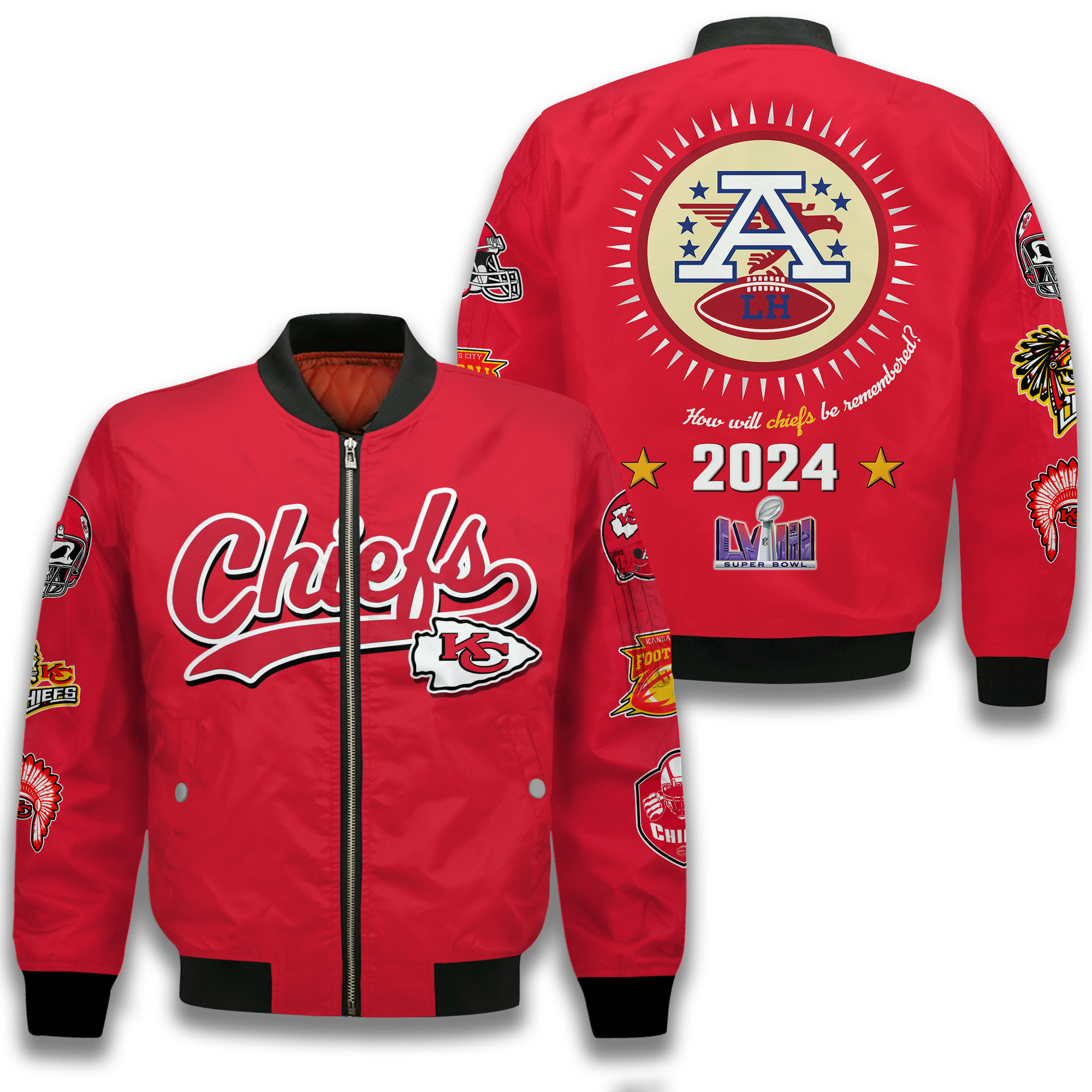 Kansas City Chiefs 2025 Champions Design Bomber Jacket