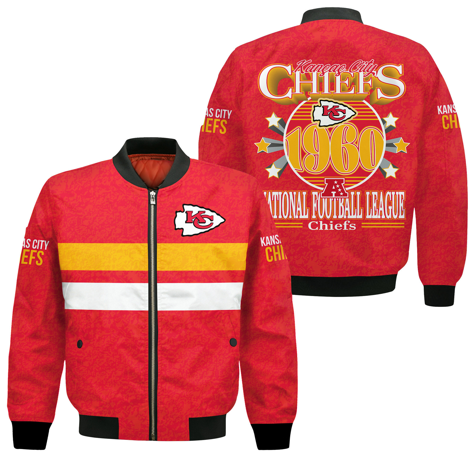 Kansas City Chiefs Football Team Super Durable Bomber Jacket