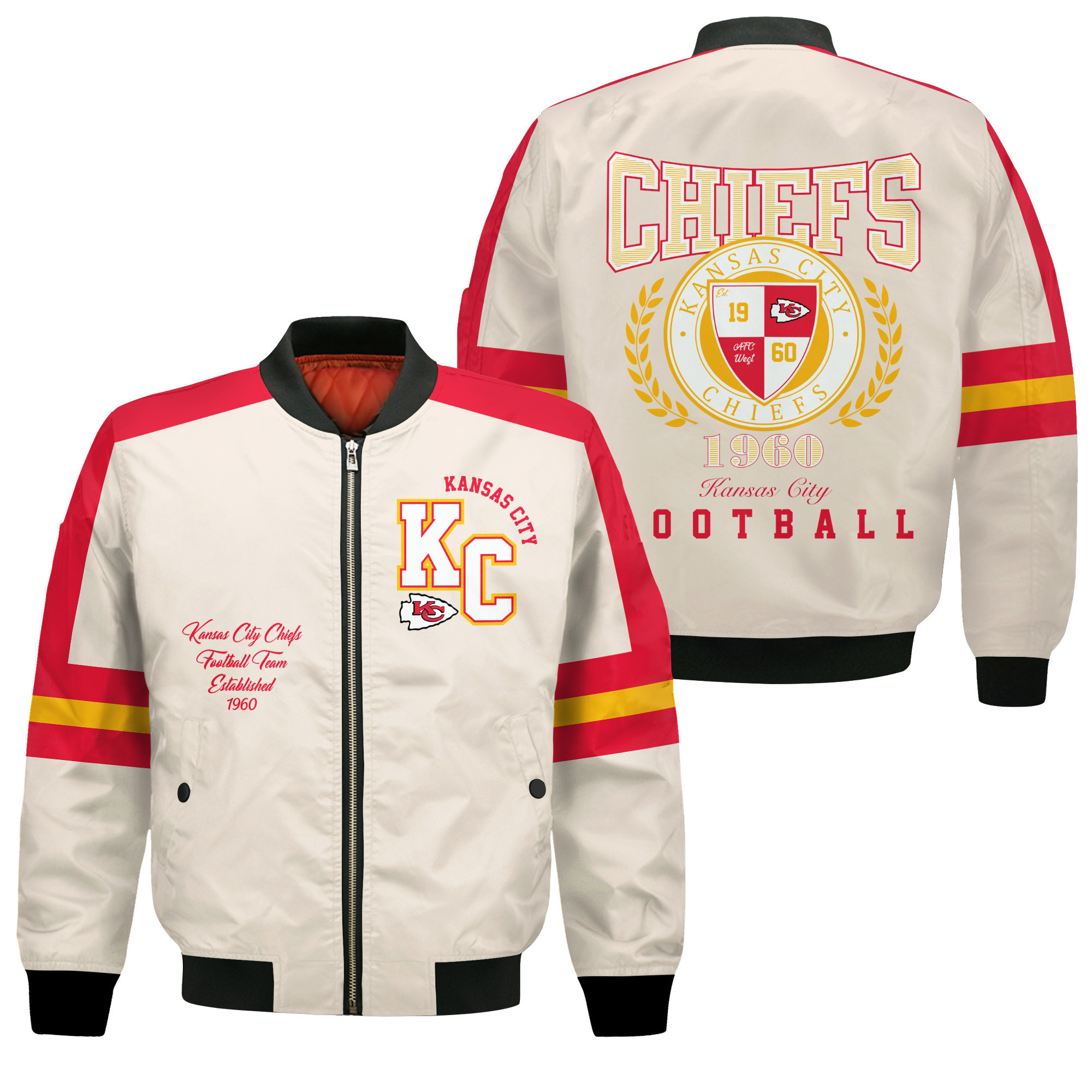 Kansas City Chiefs Football Team Feel The Power Bomber Jacket