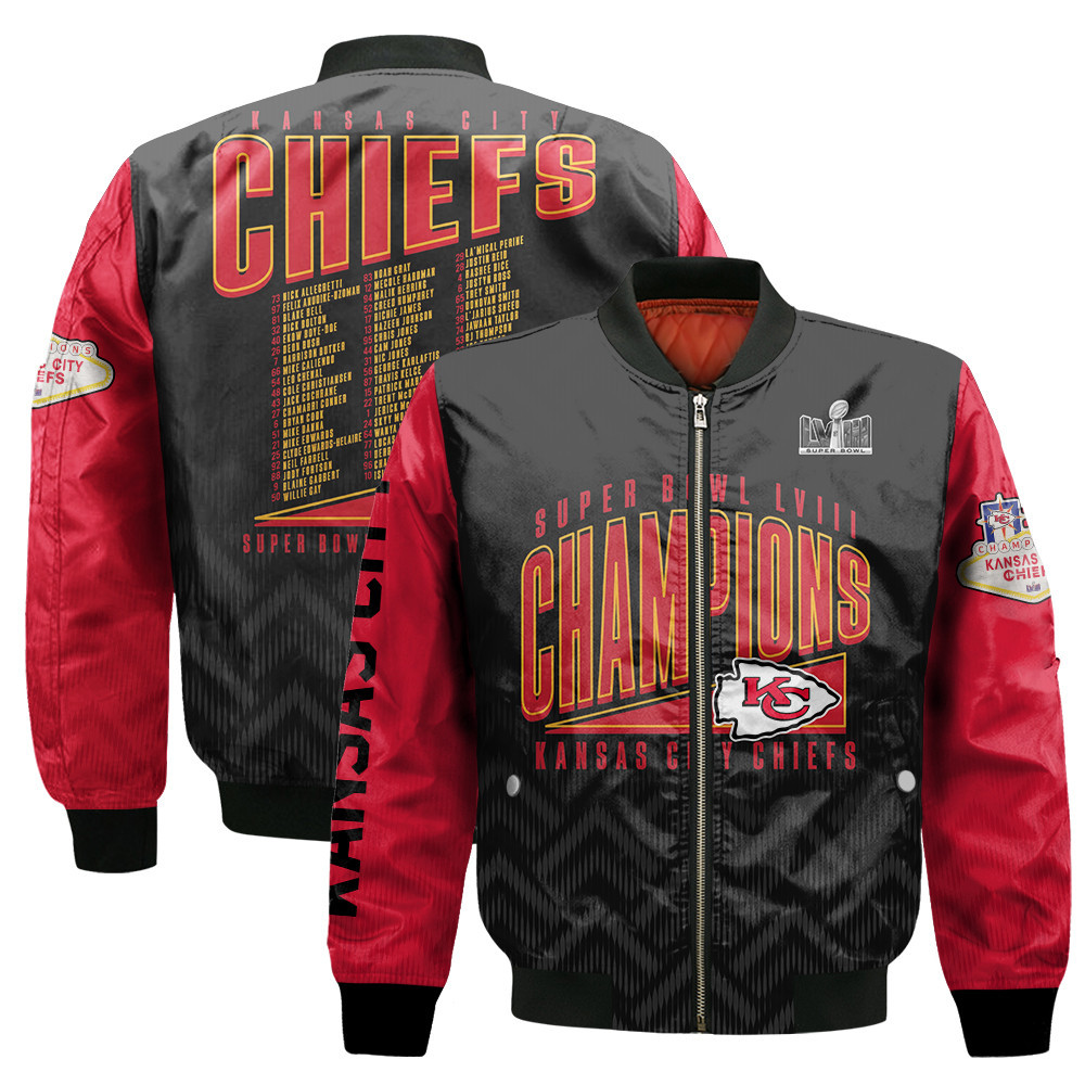 Kansas City Chiefs National Football League 2025 Champions Bomber Jacket For Fans