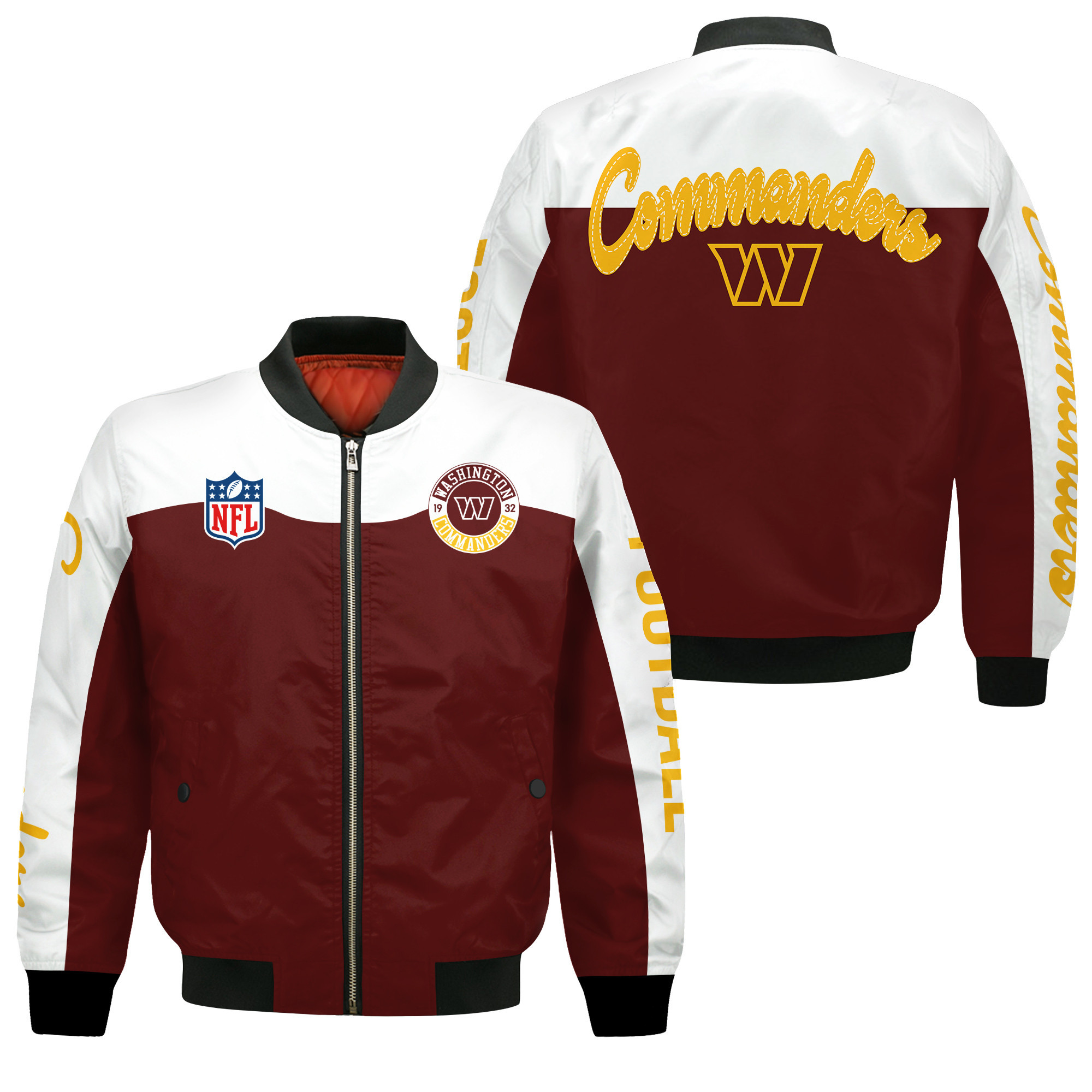 Washington Commanders National Football League Face Any Weather Bomber Jacket