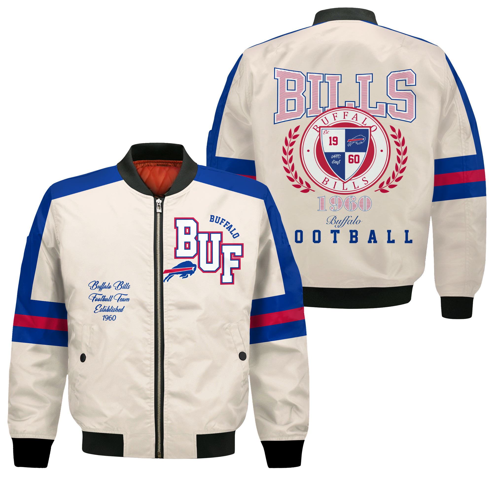 Buffalo Bills Football Team Feel The Power Bomber Jacket