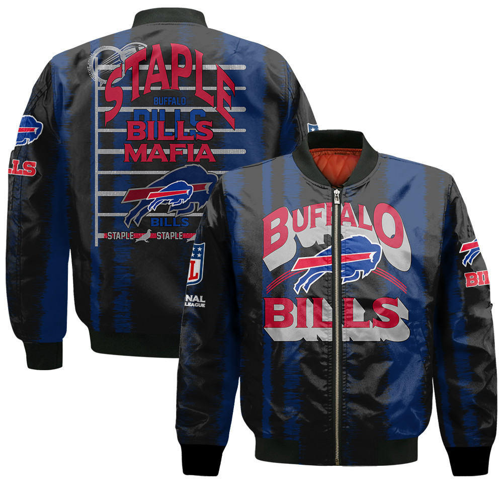 Buffalo Bills Football Team Independent Individual Bomber Jacket
