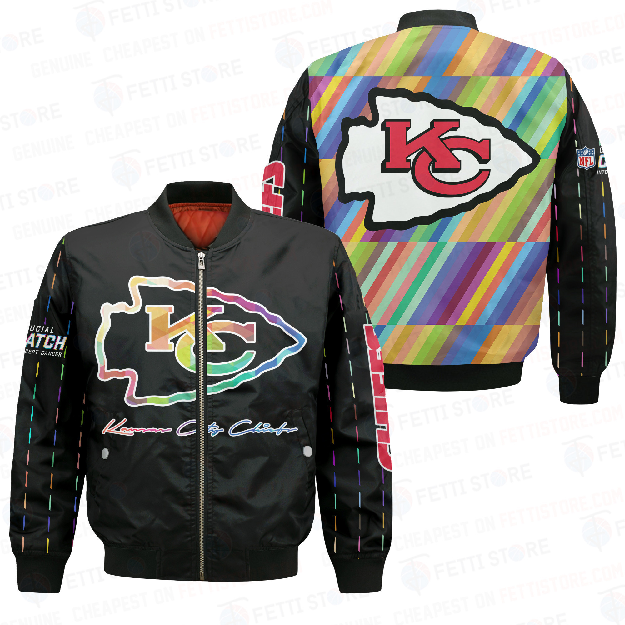 Kansas City Chiefs National Football League Aop Bomber Jacket For Fans
