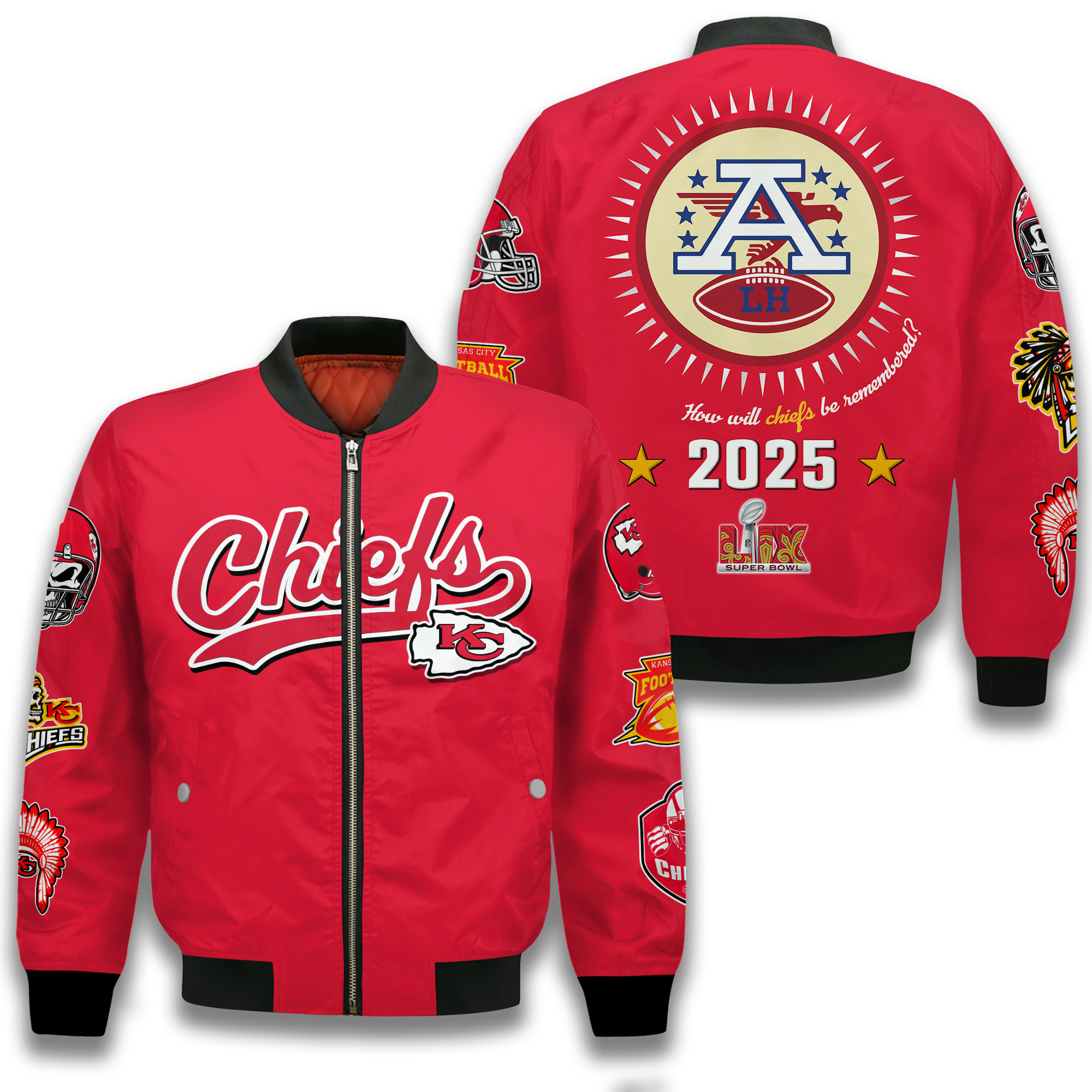 Kansas City Chiefs Super Bowl Lix Celebrate The Champions Bomber Jacket