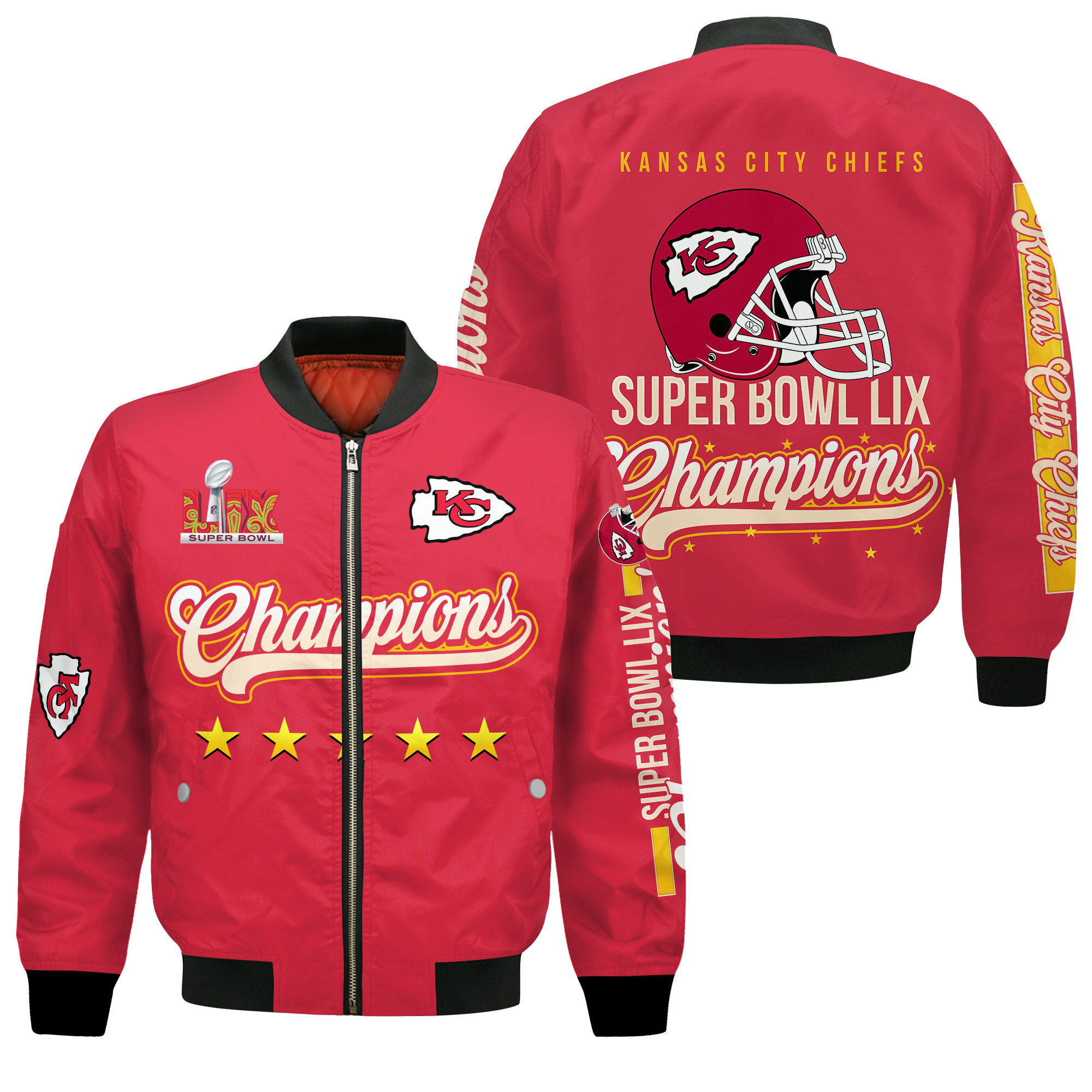 Kansas City Chiefs Super Bowl Lix Dominate Again Bomber Jacket
