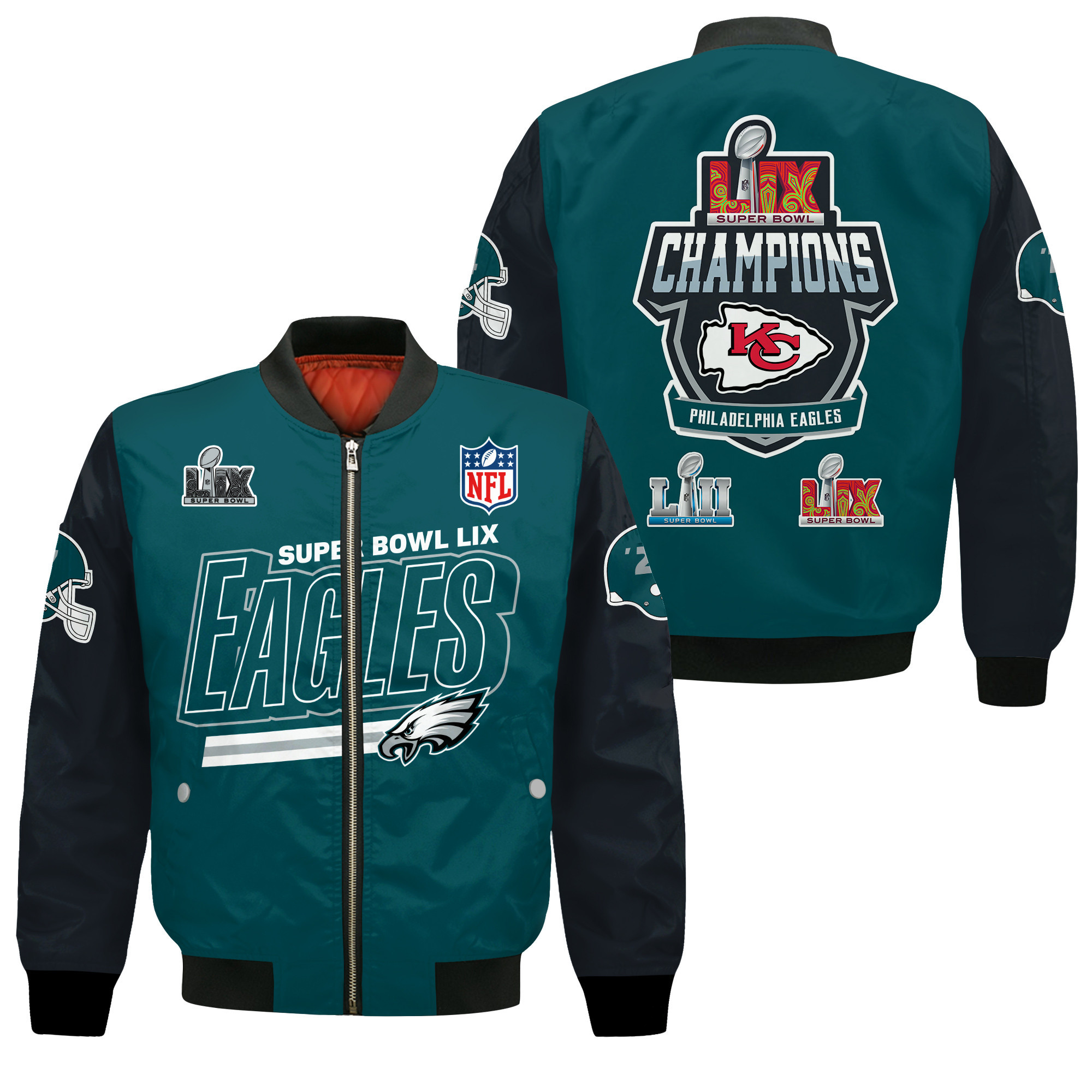 Philadelphia Eagles Super Bowl Lix The Worthy Champions Bomber Jacket