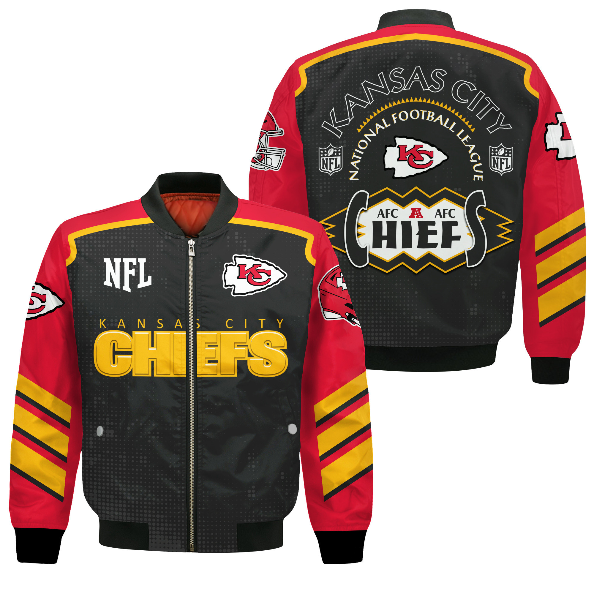 Kansas City Chiefs Football Team Relentless Determination Bomber Jacket