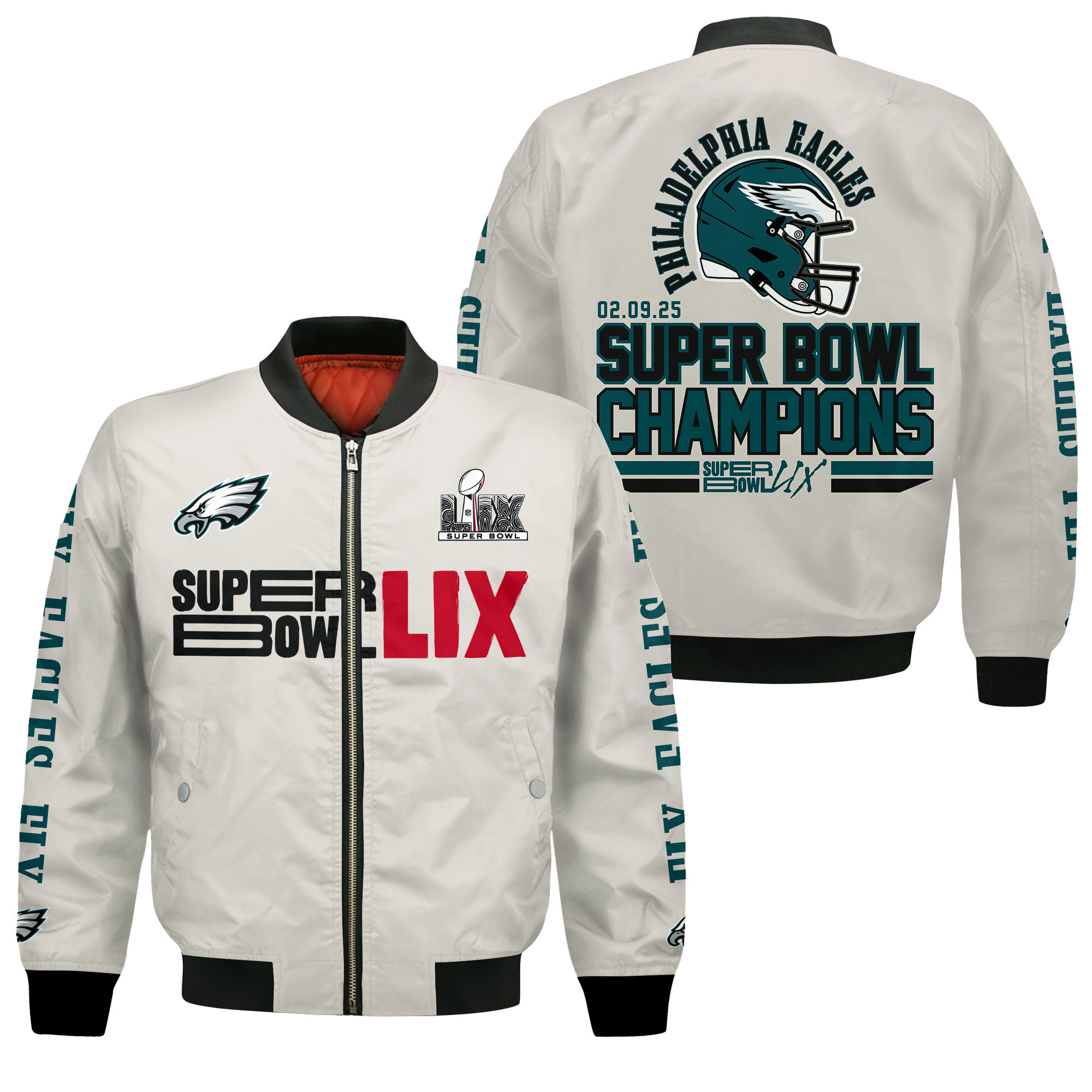 Philadelphia Eagles Super Bowl Lix Champions From The Gridiron To Glory Bomber Jacket
