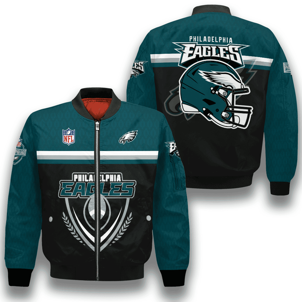Philadelphia Eagles Traditional Football Pattern Bomber Jacket