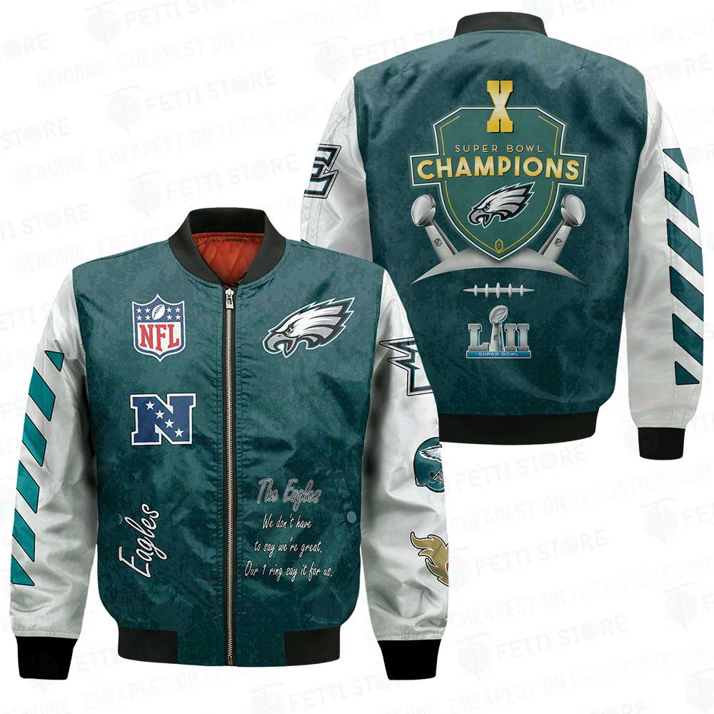Philadelphia Eagles X Champions Design Special Zipper Bomber Jacket