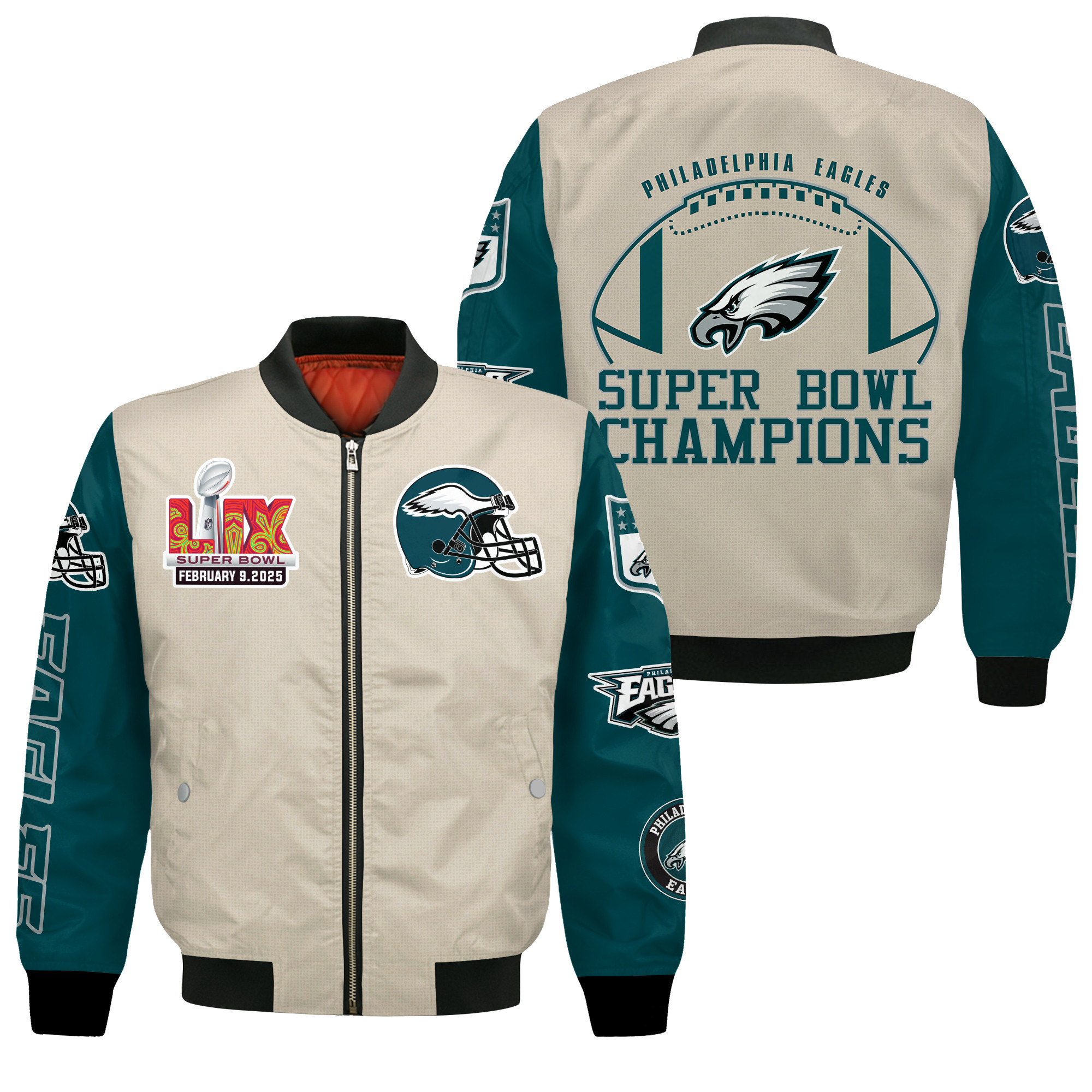 Philadelphia Eagles Super Bowl Lix Lead The Way Bomber Jacket