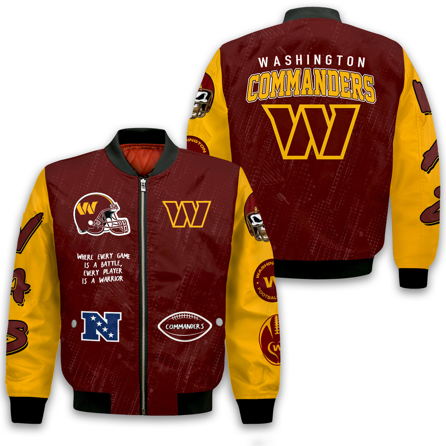 Washington Commanders National Football League Conquer Every Field Bomber Jacket