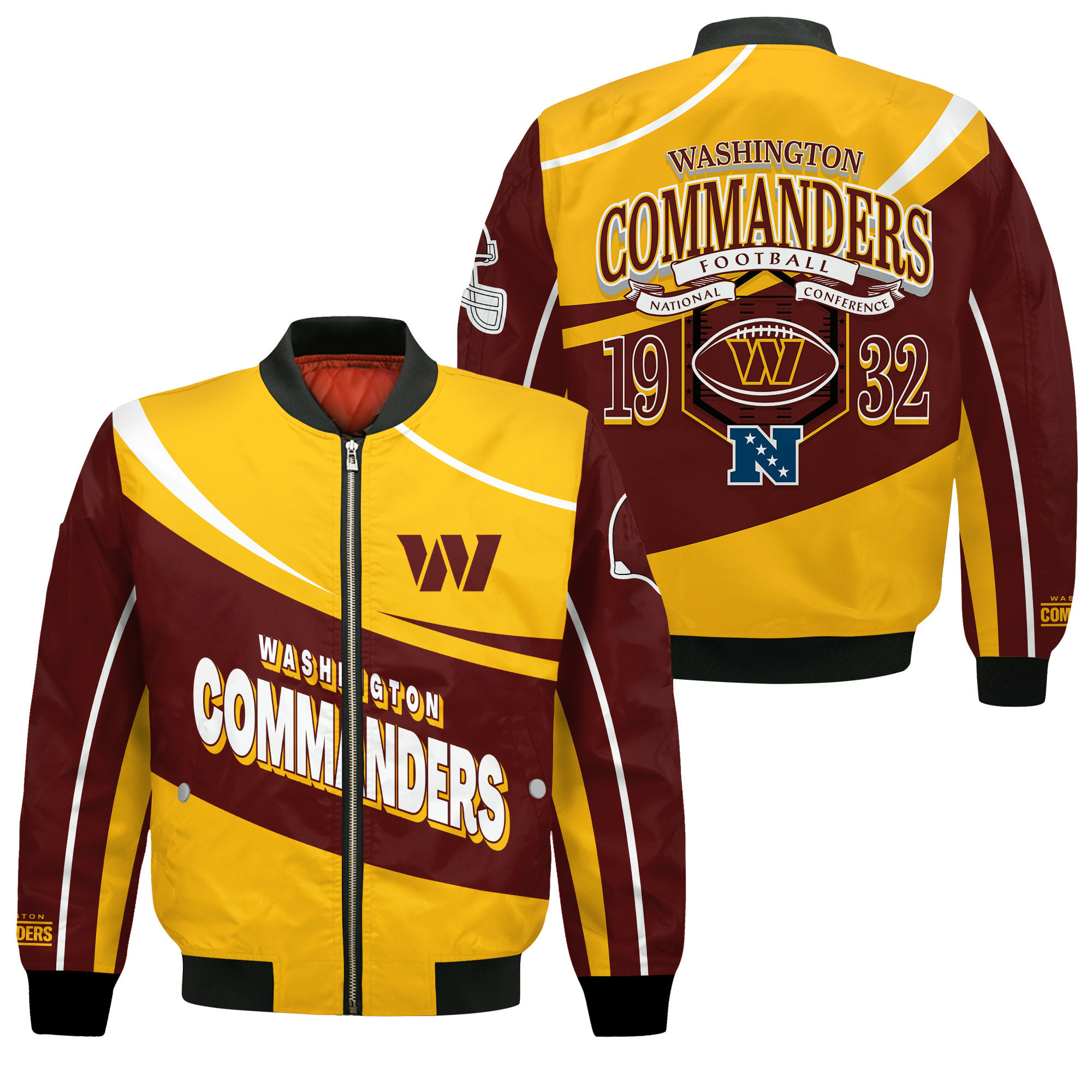 Washington Commanders Football Team Supreme On The Pitch Bomber Jacket