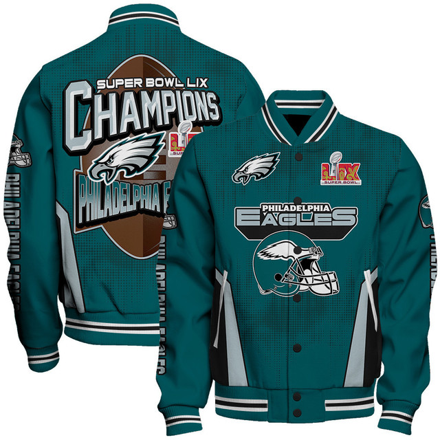 Philadelphia Eagles Super Bowl LIX Champions Feared Opponents Varsity Jacket