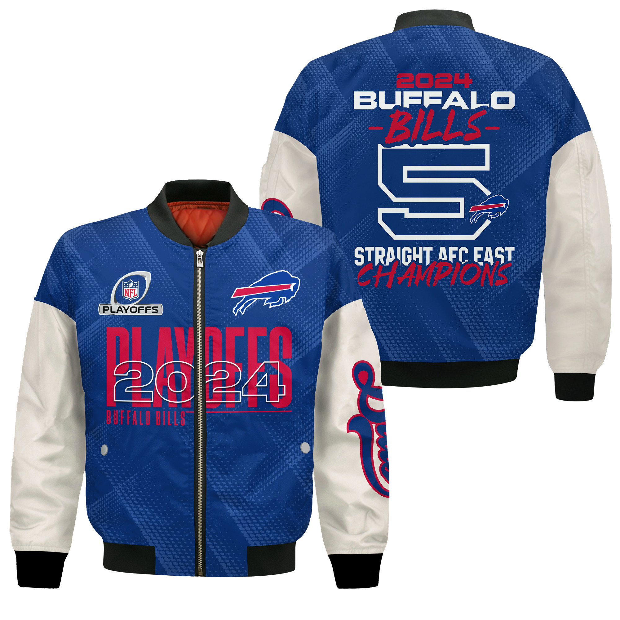 Buffalo Bills 5 Straight Afc East Champions Bomber Jacket