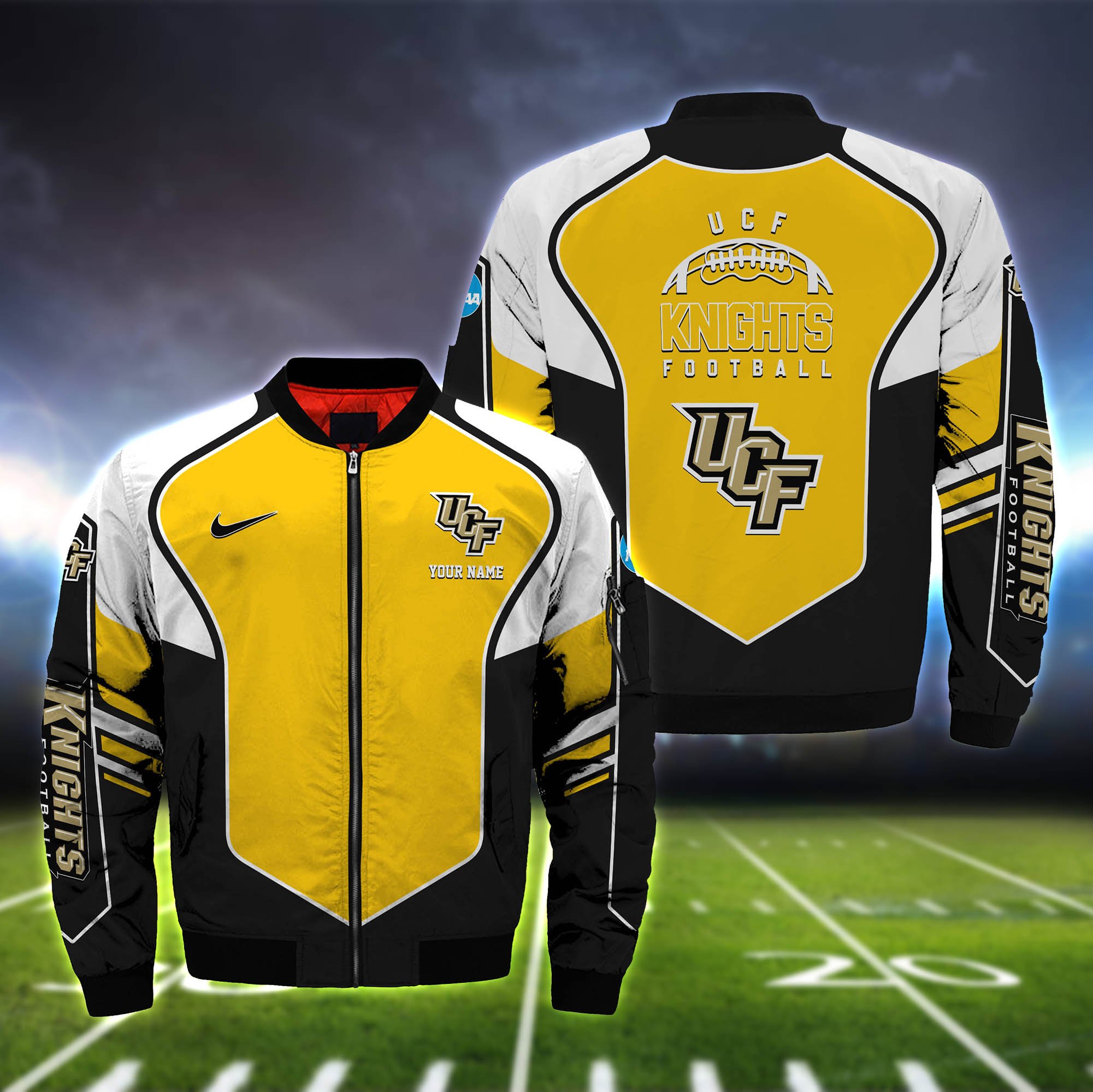 Ucf Knights Bomber Jacket Full Zip Jacket For Ncaa Fans